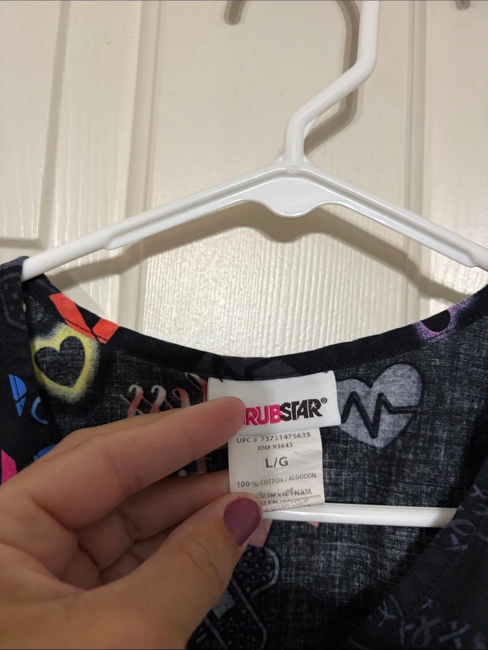 Scrubstar Black Medical Scrub Top with Multicolor Awareness Ribbons